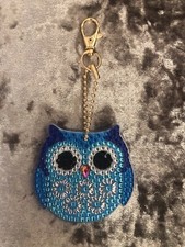 Diamond Art double sided Owl Keychain completed