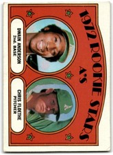 1972 TOPPS A'S ROOKIES - DWAIN ANDERSON/CHRIS FLOETHE RC OAKLAND ATHLETICS #268