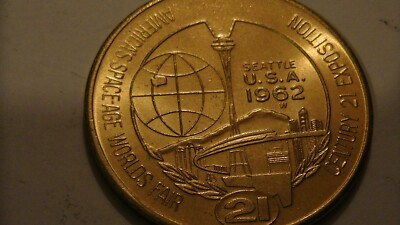 1962 SEATTLE WASHINGTON WORLDS FAIR CENTURY 21 EXPOSITION SPACE NEEDLE DOLLAR BU