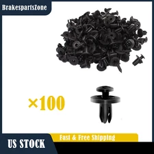 100Pcs 6mm Bumper Clips Hole Car Plastic Rivets Fastener Fender Retainer Rivets