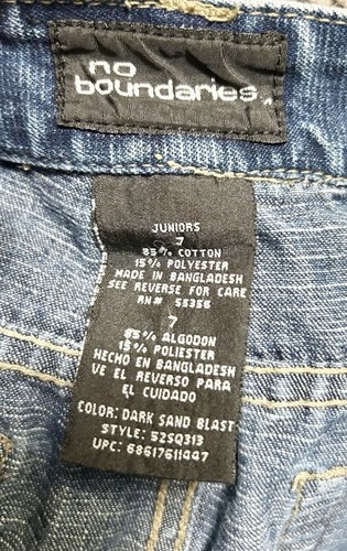 Skirt jean No Boundaries juniors size 7 denim - Picture 3 of 3