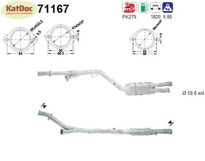   Katalysator Mercedes S-Klasse (W140/C140), 4.2/5.0, 205/210/235/240kW, Euro 1