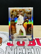 2022 Topps Chrome Kris Bryant Sepia Parallel Refractor Base #9 Giants