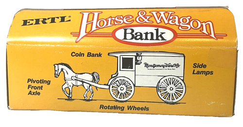 ERTL Horse and Wagon "Montgomery Ward" Bank w/ Keyed Lock Die Cast Metal 1:25 - Picture 13 of 13