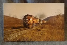LMH Postcard LEHIGH VALLEY Freight EMD F7A LV 562 Waverly NY 1972