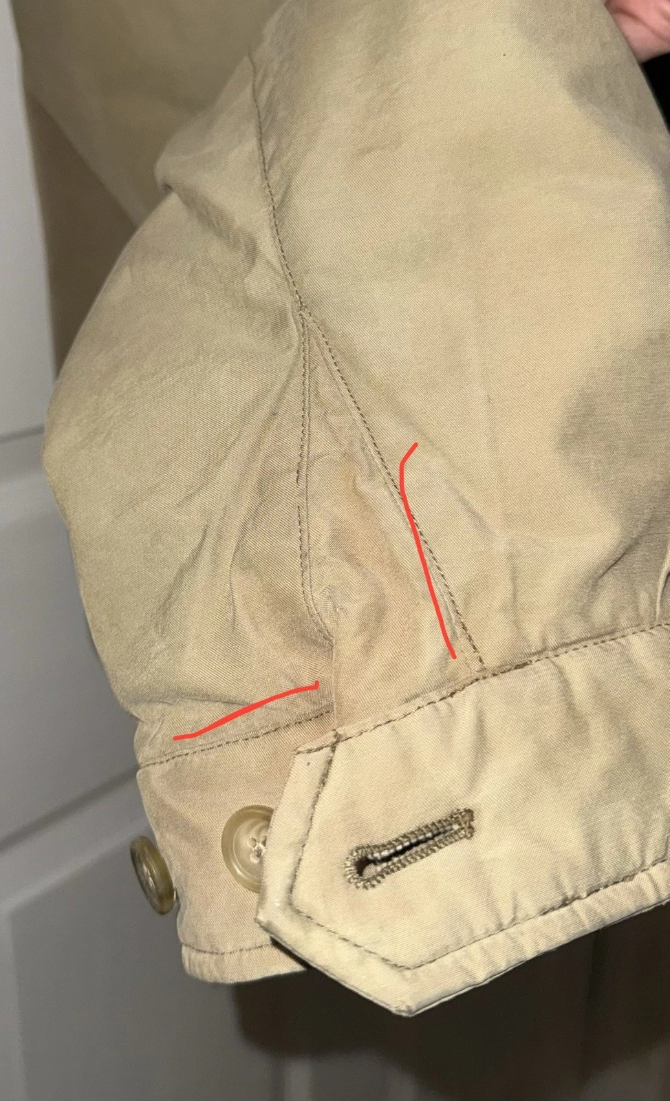 Nautica Men's Bomber Jacket XL Beige/Brown Full Zip Spread Collar Lined Pockets - product detail image 10
