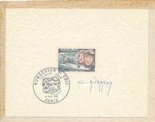 France 1967 N° 1523 L'Oiseau Blanc avion Nungesser et Coli signé graveur Durrens
