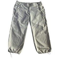 Vintage Nike Parachute Pants M Tan Beige Baggy Cargo Joggers Y2K 2000s Grunge