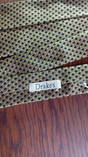 Drakes London Seidenkrawatte Micro Diamant Go...