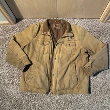 Vintage Levi's Canvas Trucker Jacket Quilted Lined Barn Coat Utility Style Xl