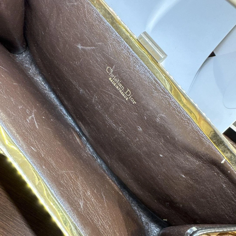 Christian Dior Clutch Bag Vintage Dior Trotter Second Pouch Color Brown Japan - Image 4 of 4