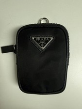 Prada Re-Nylon Mini Pouch Key Wallet Bag Charm Black 100 Authentic NEW