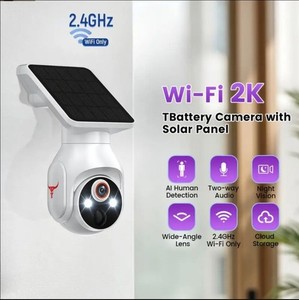 Wireless Security Camera with solar panel for Outdoor and indoor Use,