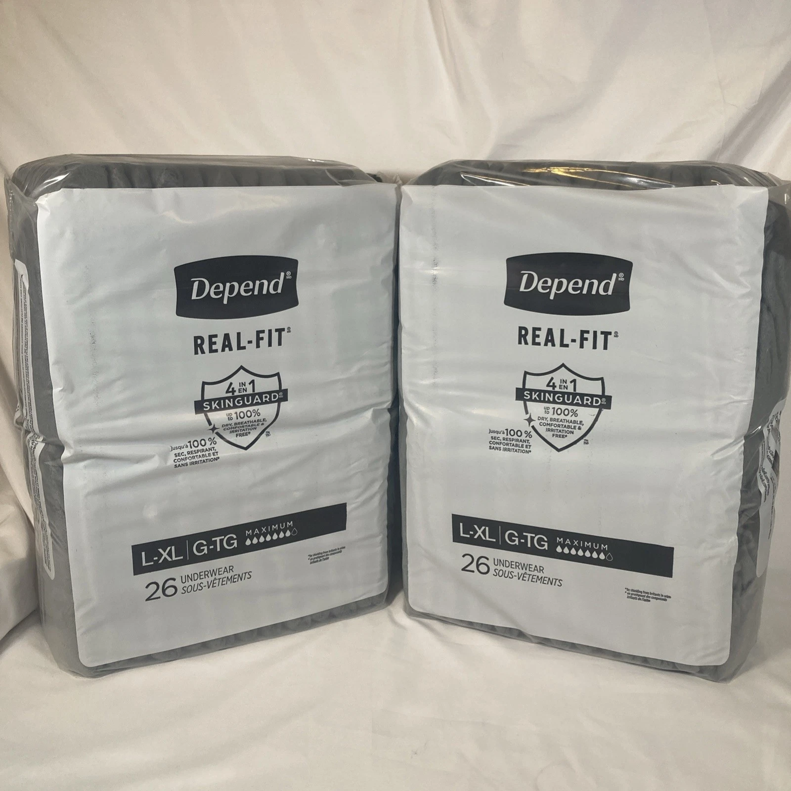 Depend Real Fit Incontinence Underwear for Men L/XL 52 Count