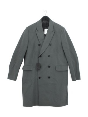 Paul Smith Men's Coat Chest: 44 in Green Wool with Cashmere, Viscose Overcoat