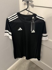 adidas womens t shirt white and black, size medium, brand new with tags