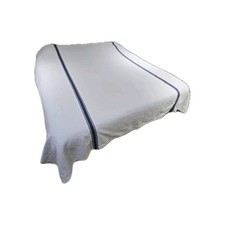 LEGACY HOME White with Purple Embroidered Trim Coverlet Bedspread Size King