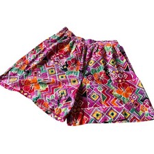 Paquette Vintage 80s 90s Floral Bastract Geometric Print High Waist Shorts M