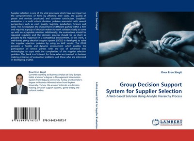 Onur Eren Sürgit | Group Decision Support System for Supplier Selection | Buch