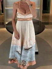 ZIMMERMANN Scarborough Picnic Midi Dress size 0