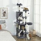 PawHut Cat Tree, 76 Inches Large Cat Tower w/ Scratching Posts, Dark Grey