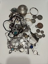Sterling Silver 925 Wearable And Scrap Mix Coins/jewellery Etc Approx 324g