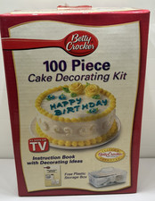 Vintage Betty Crocker Cake Decorating Kit Complete Bake Case Dessert Stencils