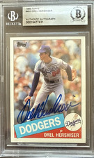 Orel Hershiser Los Angeles Dodgers Autographed 1985 Topps #493 Signed Card BAS