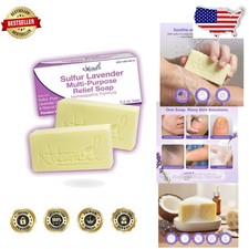 Max Strength Sulfur Lavender Soap 8oz: Acne, Wart, Itching Natural Treatment
