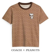 COACH x Peanuts Limited Edition Snoopy Embroidered Signature T-Shirt L New