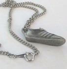 Vintage 1970s Avon " Fast Track" Pendant Running Tennis Shoe Signed Necklace  — photo 3