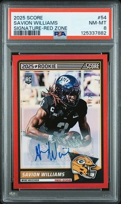 2025 Score - Rookies Savion Williams #54 Red Zone Signatures /20