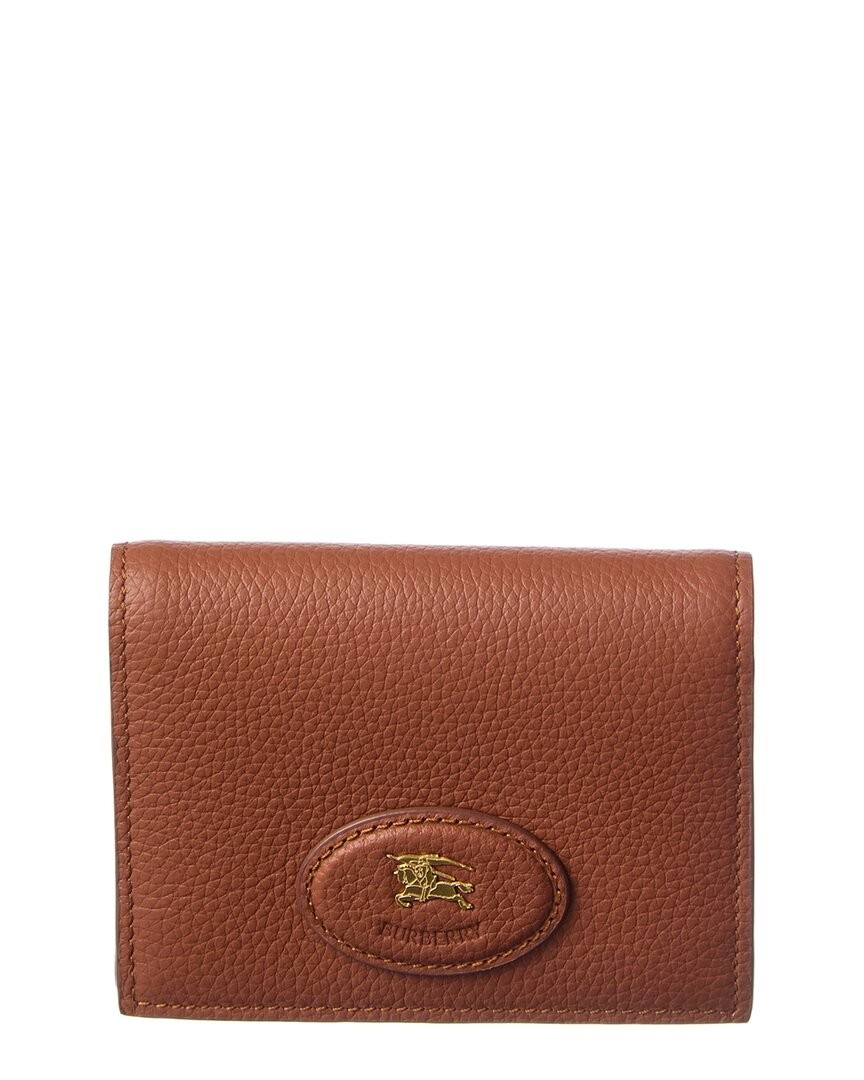 Burberry Bloomsbury Folding Leather Card Case Womens Brown 63590₽