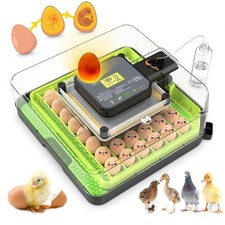 48 Egg Incubator for Hatching Eggs with Automatic Egg Turning, Temperature  Hum