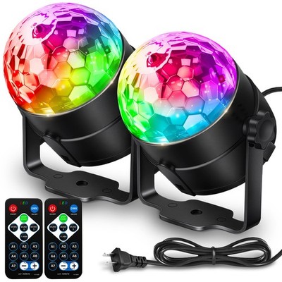 Disco DJ Party Lights Sound Activated with Remote Control Strobe Lamp 7 Modes...