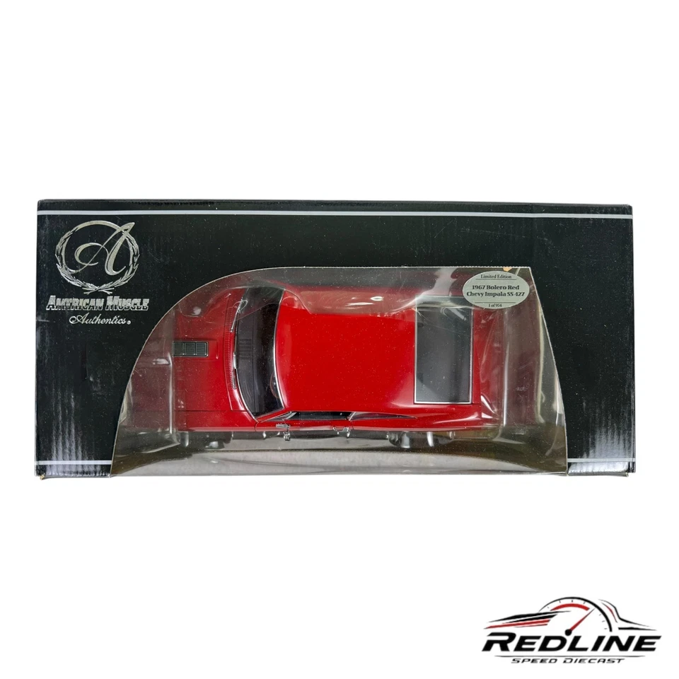 🇺🇸Ertl American Muscle Authentics 1967 Chevy Impala SS427 Red 1:18 B2🇺🇸 - Image 3 of 4