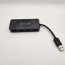 ATIVA 4-Port USB 3.0 USB Hub Black 530-016