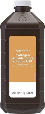 Amazon Basics Hydrogen Peroxide Topical Solution USP, First Aid Antiseptic for C