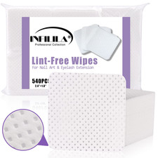 Lint Free Nail Wipes, 540PCS Non-Woven Fabric Dry Nail Prep Wipes, Super Absorbe