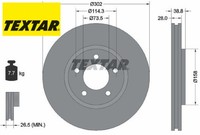 2X Bremsscheibe Textar 92108200 2 Bremsscheiben Vorderachse Vorne