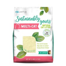 Sustainably yours Natural Cat Litter, Mixed grains 13 lbs