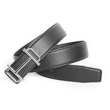 Dress Waist Belt Unisex Genuine Leather Pin Buckle Jeans Western Goth Belts