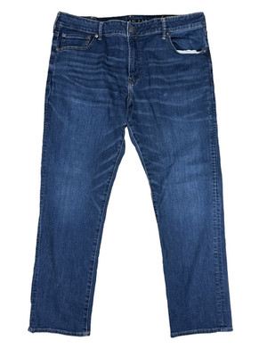 American Eagle Jeans Men's Waist 40 Blue Denim Slim Straight Classic Wash