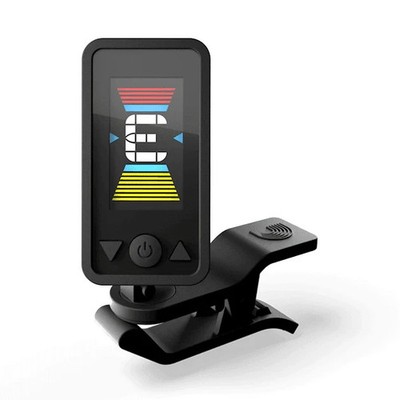 D'Addario Eclipse Kopfplatte Stimmgerät - Clip-On Chromatisches Instrumentenstimmgerät (schwarz)