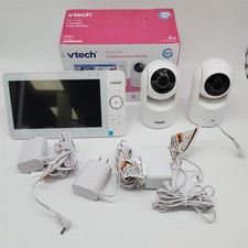 VTech Advanced HQ Max Twin 7" Digital Video 2-Cameras Baby Monitor, White