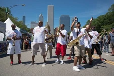 Southern Komfort Brass Band performs Chicago Blues Festival June 1- Old Photo