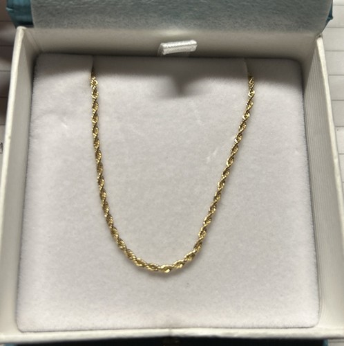 10k Yellow Gold Solid 1.5mm Diamond Cut Rope Bracelet- 7"