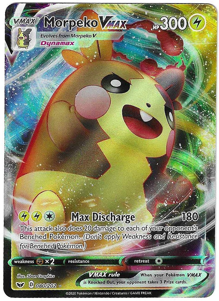 Pokemon Morpeko VMAX 080/202 Ultra Rare Sword & Shield NM