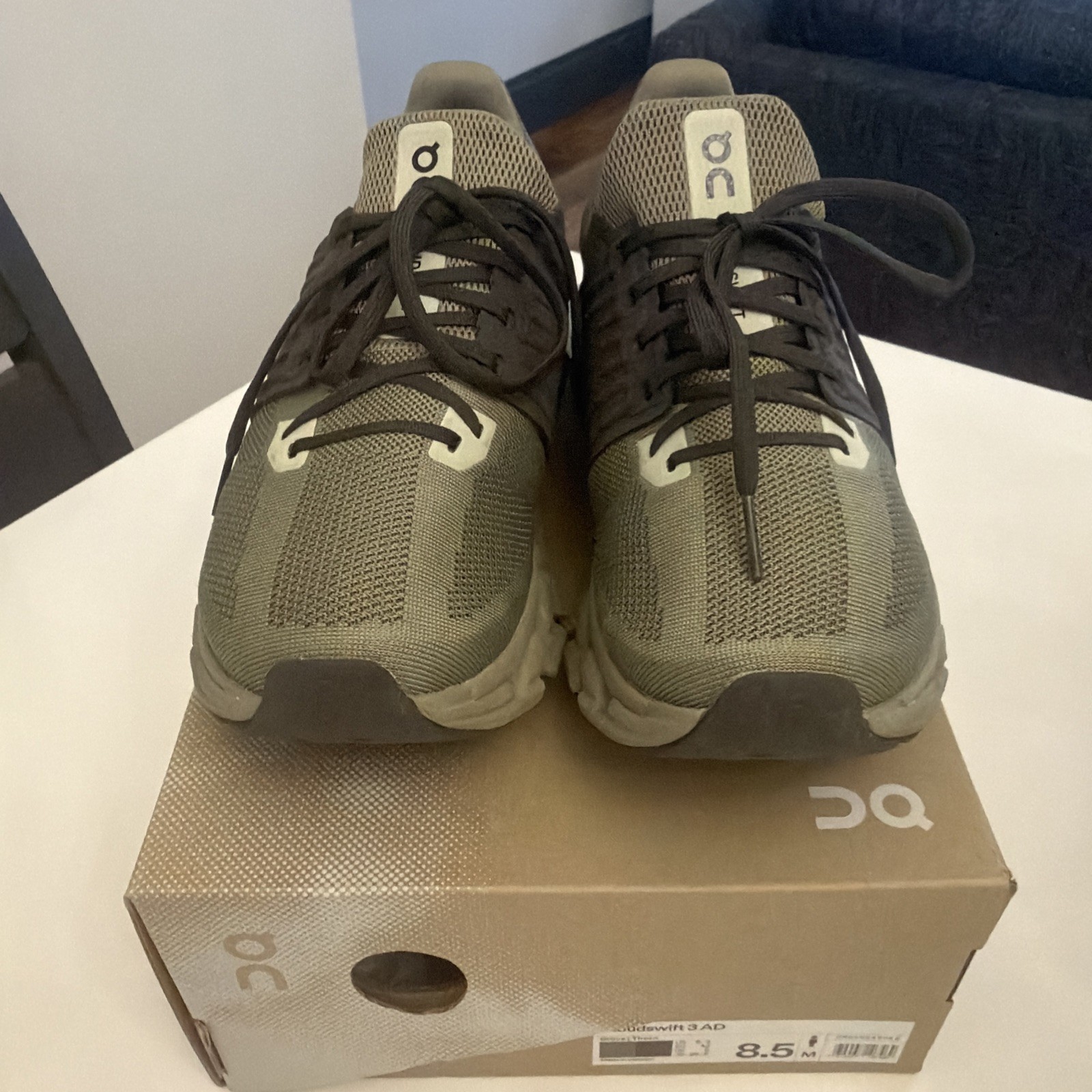 Boxed On Running Cloudswift 3 AD’s Men’s UK Size 8 Khaki Green FASTPOST image 9