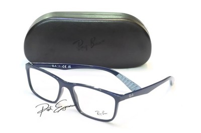 Ray-Ban RX7129I 5419 Blue Square Unisex Authentic Eyeglass Frames 54-17